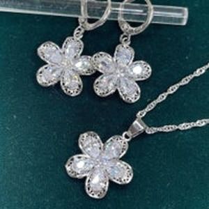 NEW Necklace & Earring Jewelry Set 925 Silver CZ Cubic Zirconia Lot